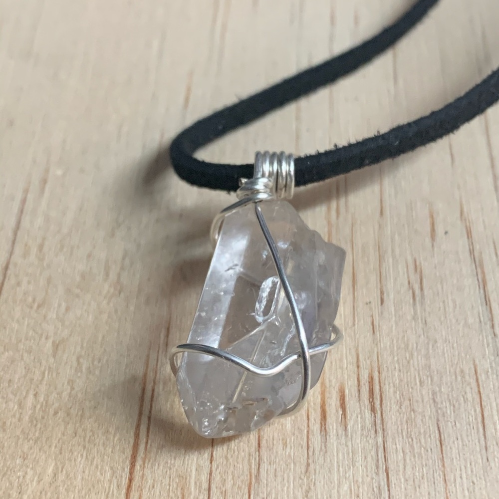 [SOLD] Wire Wrapped Crystal Quartz Pendant Necklace